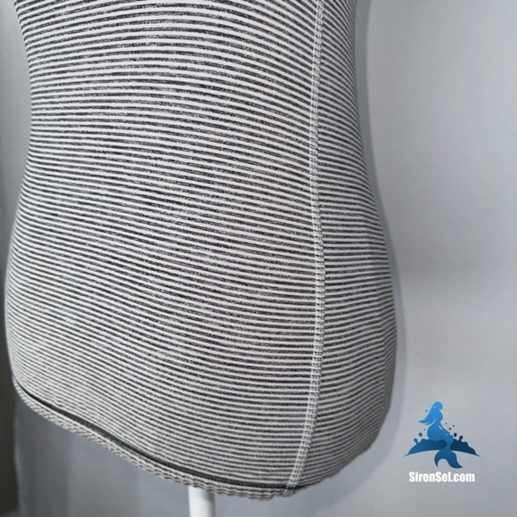 1056 lululemon Run: Catch Me Tank - Size 2 - Black/White Stripe Coral Pink - Picture 8 of 16